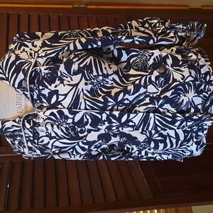 Laura Ashley Navy and White Floral Jacket